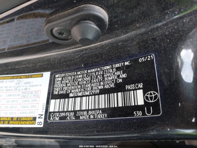NMTKHMBX0MR129599 Toyota C-HR XLE