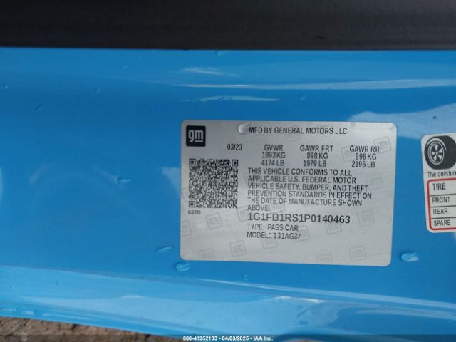1G1FB1RS1P0140463 Chevrolet Camaro