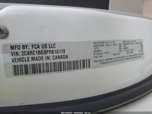 Chrysler Pacifica Touring L 2023 2C4RC1BG9PR616178 Image 9