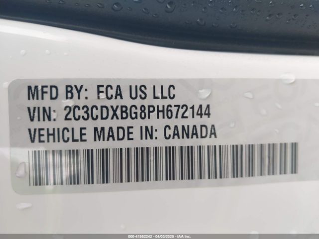 2C3CDXBG8PH672144 Dodge Charger Sxt