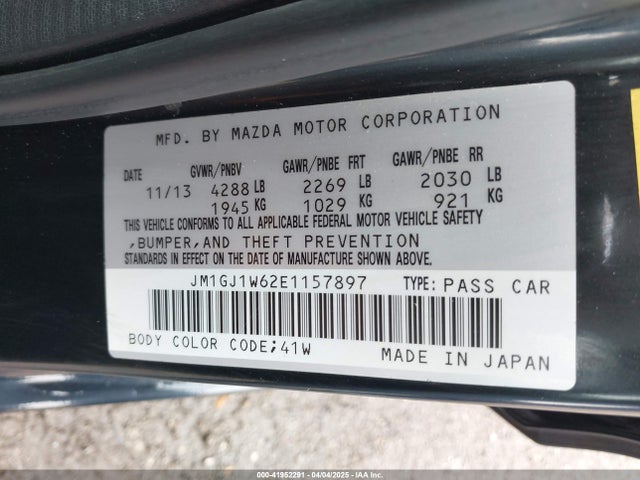 JM1GJ1W62E1157897 Mazda Mazda6 I Grand Touring