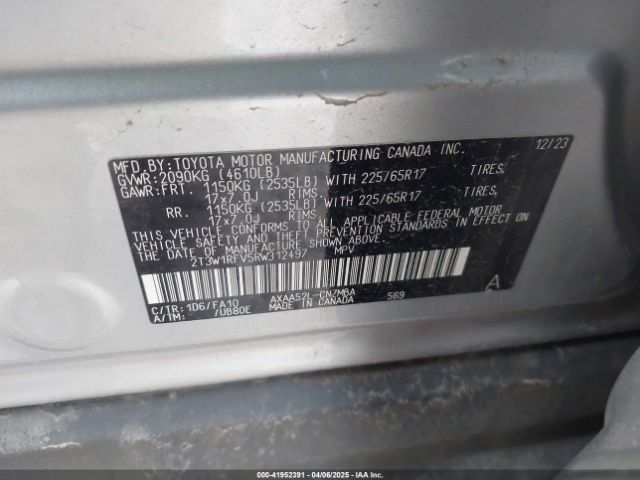 2T3W1RFV5RW312497 Toyota Rav4 Xle