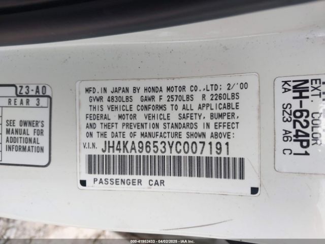 2000 ACURA RL JH4KA9653YC007191 Photo 8