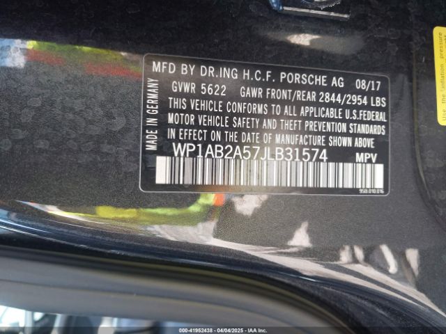 WP1AB2A57JLB31574 Porsche MACAN S