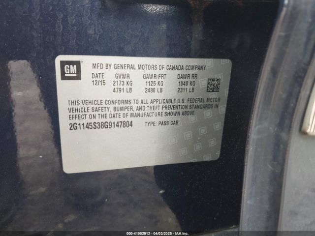 2G1145S38G9147804 Chevrolet IMPALA 2LZ