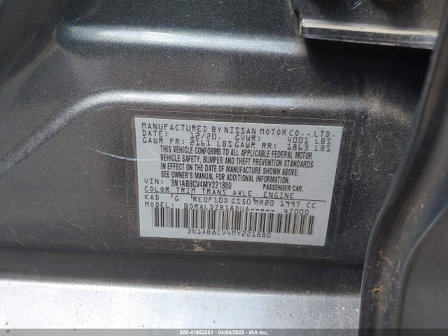 3N1AB8CV4MY221880 Nissan Sentra Sv Xtronic Cvt