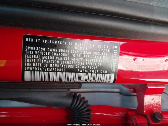 3VWFD7AT8KM720868 Volkswagen Beetle 2.0t Final Edition Se/2.0t Final Edition Sel/2.0t S