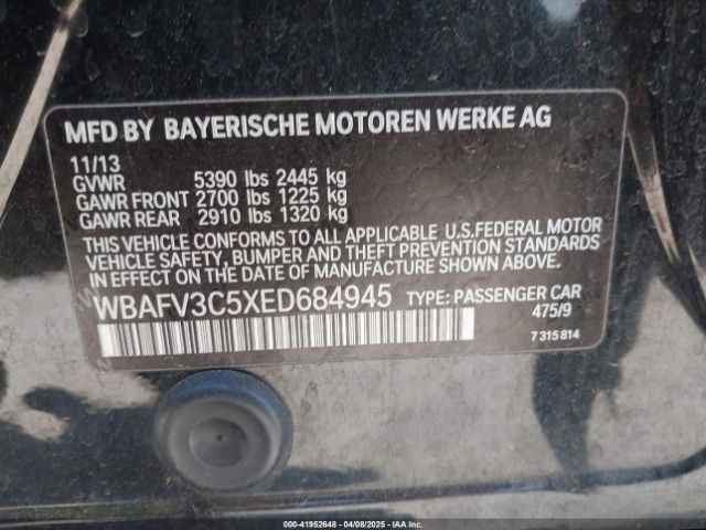 WBAFV3C5XED684945 BMW 535d Xdrive
