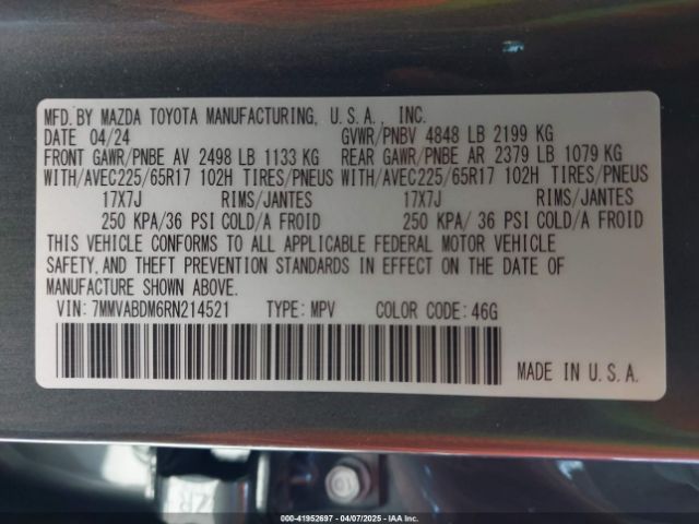 7MMVABDM6RN214521 Mazda Cx-50 2.5 S Premium