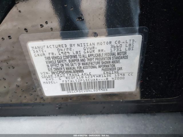 2022 NISSAN KICKS 3N1CP5CV0NL509905 Photo 8