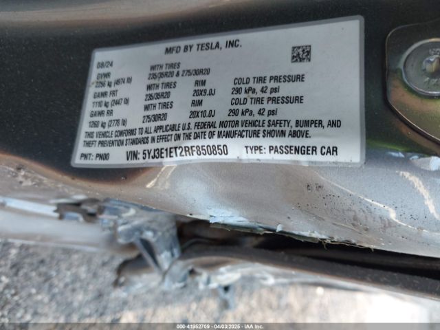 2024 TESLA MODEL 3 5YJ3E1ET2RF850850 Photo 8