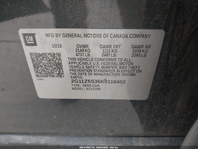 2G11Z5S36K9116402 Chevrolet IMPALA LT