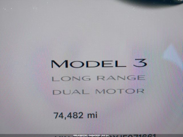 5YJ3E1EBXJF071661 Tesla Model 3 Long Range/performance