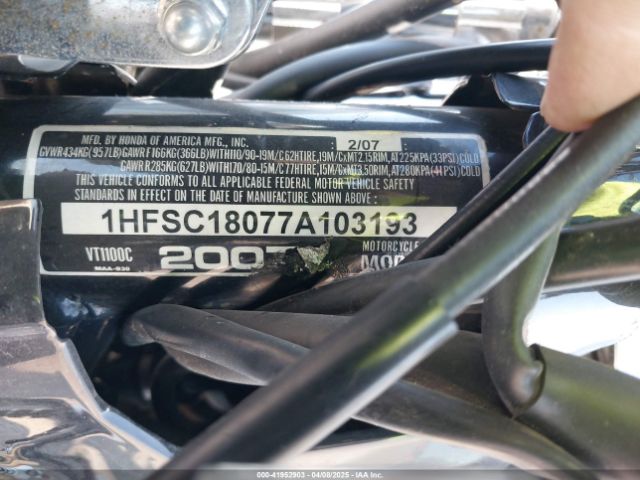 2007 HONDA VT1100 1HFSC18077A103193 Photo 8