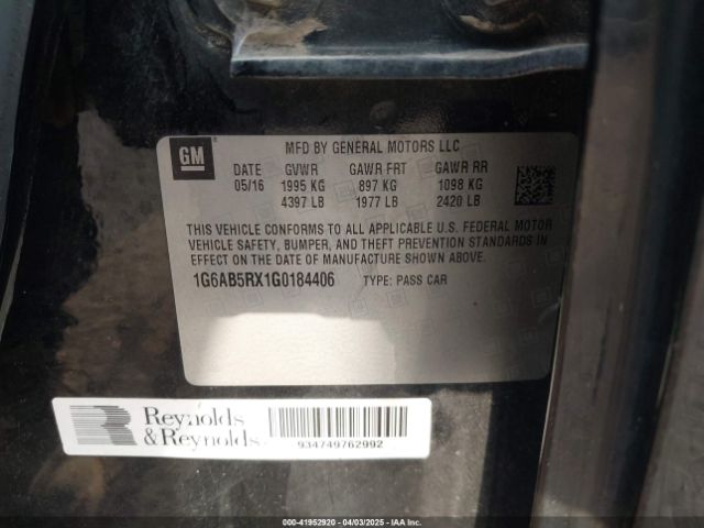 2016 CADILLAC ATS 1G6AB5RX1G0184406 Photo 8