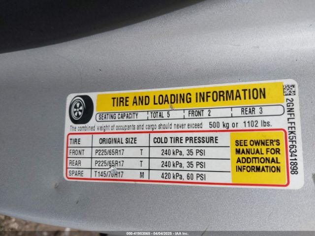 2GNFLFEK5F6341898 Chevrolet EQUINOX 1LT