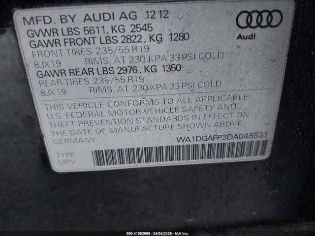 2013 AUDI Q5 WA1DGAFP3DA048531 Photo 8