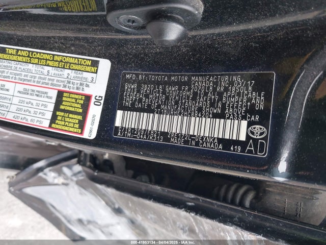 2T1BURHE2HC884204 Toyota COROLLA LE