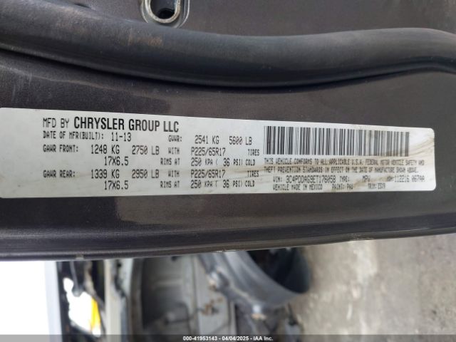 3C4PDDAG9ET176058 Dodge JOURNEY SE
