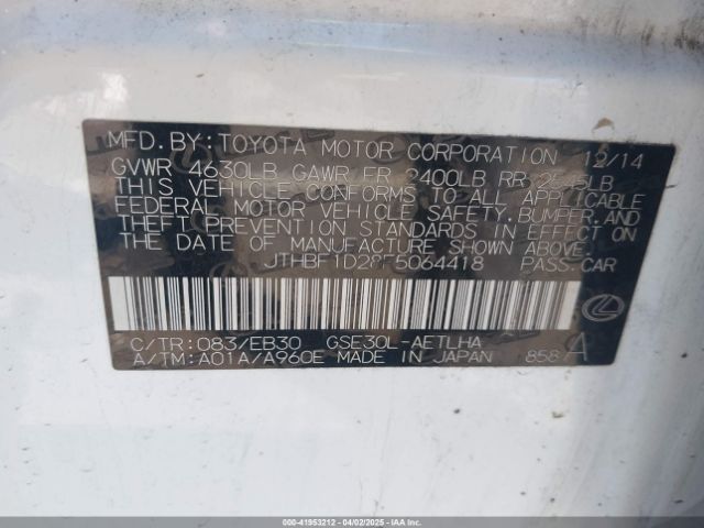 JTHBF1D28F5064418 Lexus IS 250