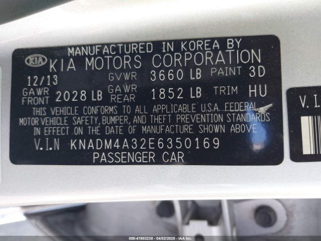 KNADM4A32E6350169 KIA RIO LX