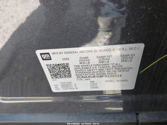 Chevrolet Equinox Awd Lt 2023 3GNAXUEG8PS126114 Image 9