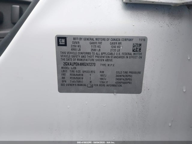 2GKALPEK4H6247270 GMC Terrain Slt