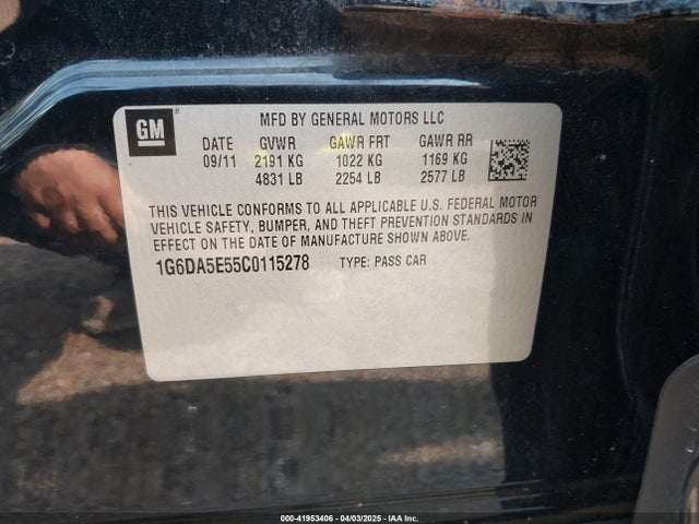 2012 CADILLAC CTS 1G6DA5E55C0115278 Photo 8