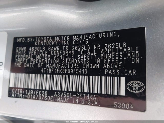 4T1BF1FK8FU915410 Toyota CAMRY LE