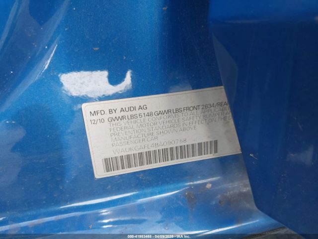 2011 AUDI S4 WAUKGAFL4BA090758 Photo 8
