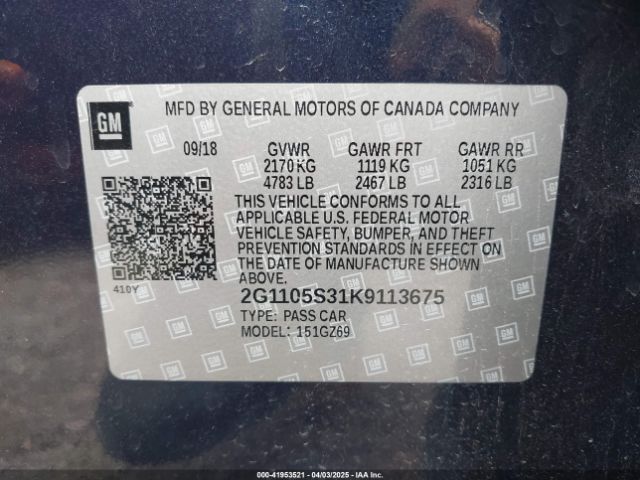 2G1105S31K9113675 Chevrolet Impala Premier