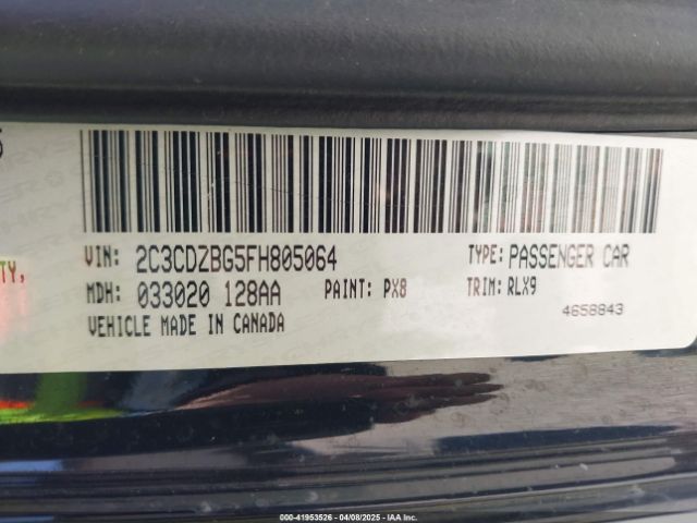 2C3CDZBG5FH805064 Dodge Challenger Sxt Plus