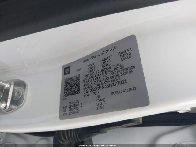 1GCGSCEN4M1127011 Chevrolet Colorado 2wd  Short Box Lt