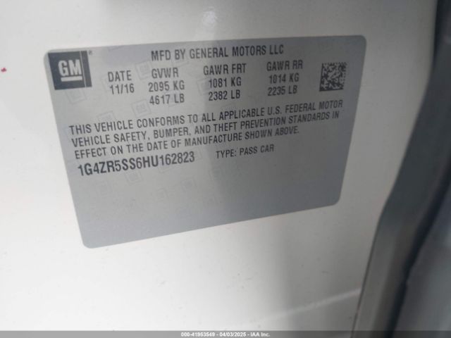 1G4ZR5SS6HU162823 Buick Lacrosse Premium