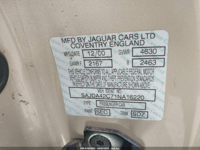 2001 JAGUAR XK8 SAJDA42C71NA16220 Photo 8