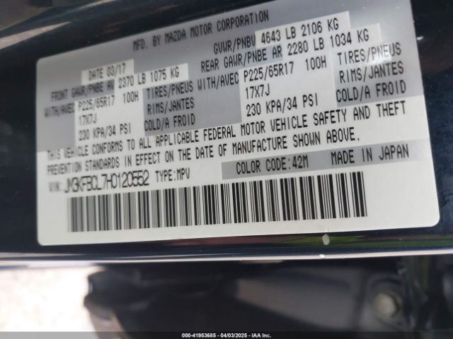 JM3KFBCL7H0120552 Mazda Cx-5 Touring