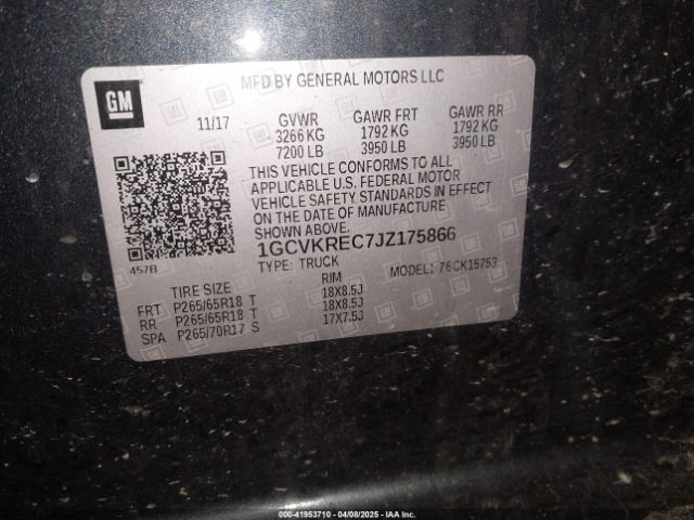 1GCVKREC7JZ175866 Chevrolet Silverado 1500 2lt