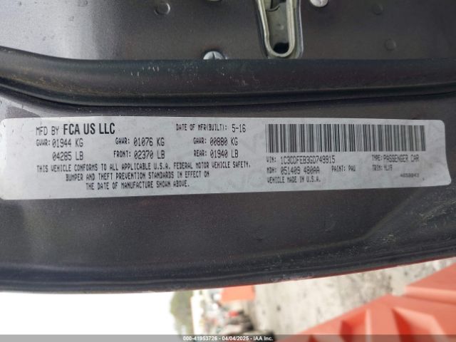 1C3CDFEB3GD749915 Dodge DART GT