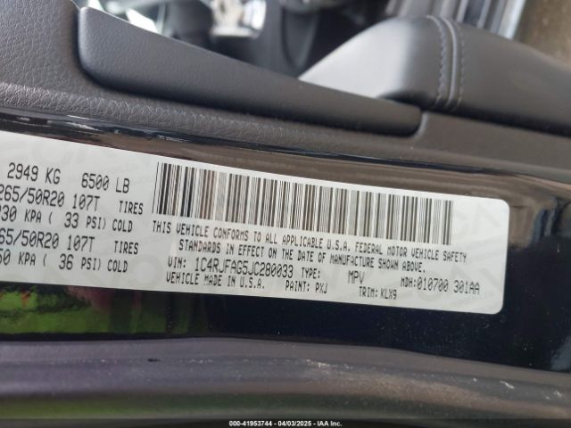 1C4RJFAG5JC280033 Jeep Grand Cherokee Altitude 4x4