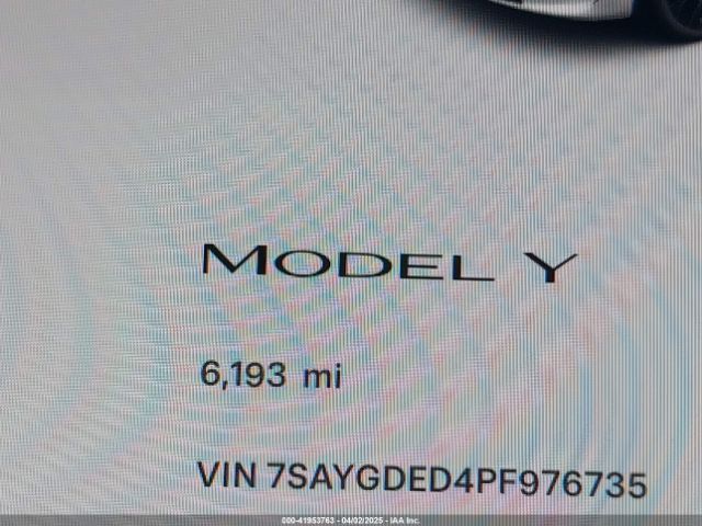 7SAYGDED4PF976735 Tesla Model Y Rwd