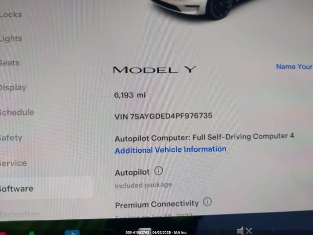 7SAYGDED4PF976735 Tesla Model Y Rwd