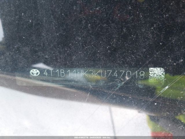 4T1B11HK3KU747018 Toyota CAMRY SE