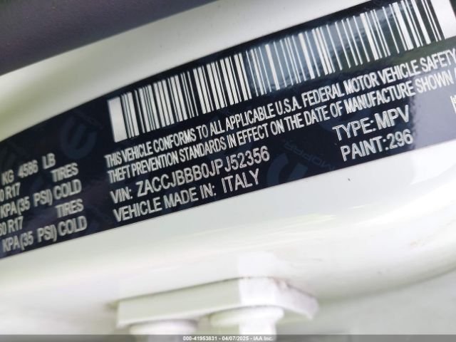 ZACCJBBB0JPJ52356 Jeep Renegade Latitude 4x4