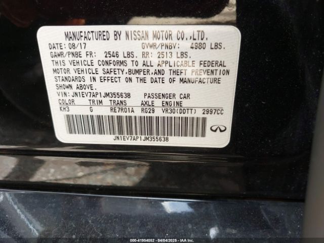 JN1EV7AP1JM355638 Infiniti Q50 3.0t Luxe