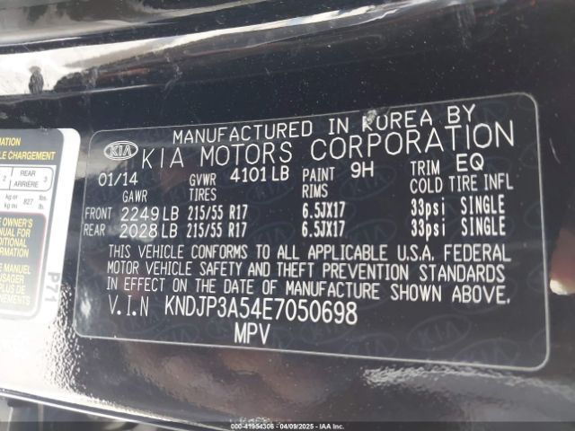 KNDJP3A54E7050698 KIA SOUL +