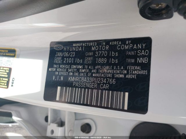 KMHRC8A33PU234766 Hyundai Venue Limited