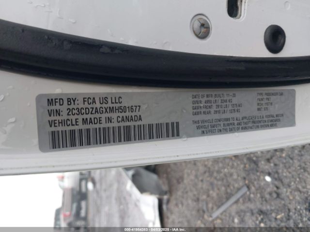 2C3CDZAGXMH501677 Dodge Challenger Sxt