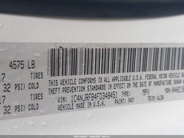 1C4NJRFB4FD348451 Jeep Patriot High Altitude Edition