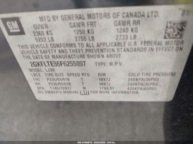 2GKFLTE36F6255097 GMC Terrain Slt-2
