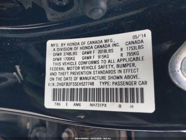 2HGFB2F55EH527748 Honda Civic Lx